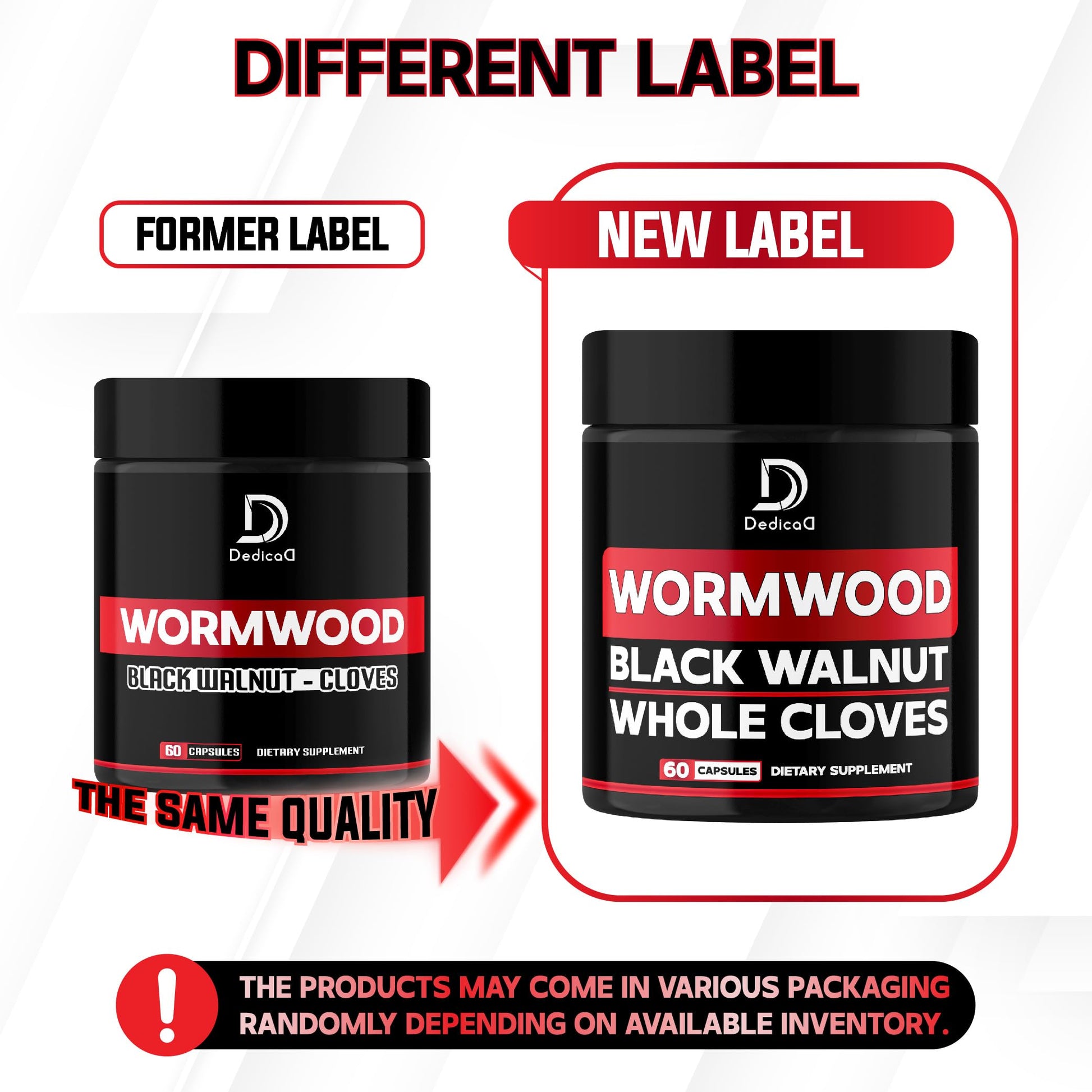 DEDICAD 1500mg Wormwood Capsules with Black Walnut & Cloves - Artemisia Annua Supplement for Immunity - 60 Vegan Capsules DEDICADBuy Supplements Australia