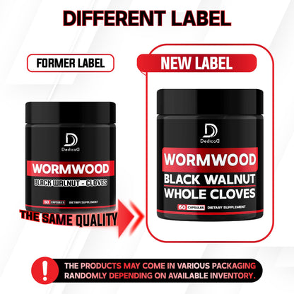DEDICAD 1500mg Wormwood Capsules with Black Walnut & Cloves - Artemisia Annua Supplement for Immunity - 60 Vegan Capsules DEDICADBuy Supplements Australia