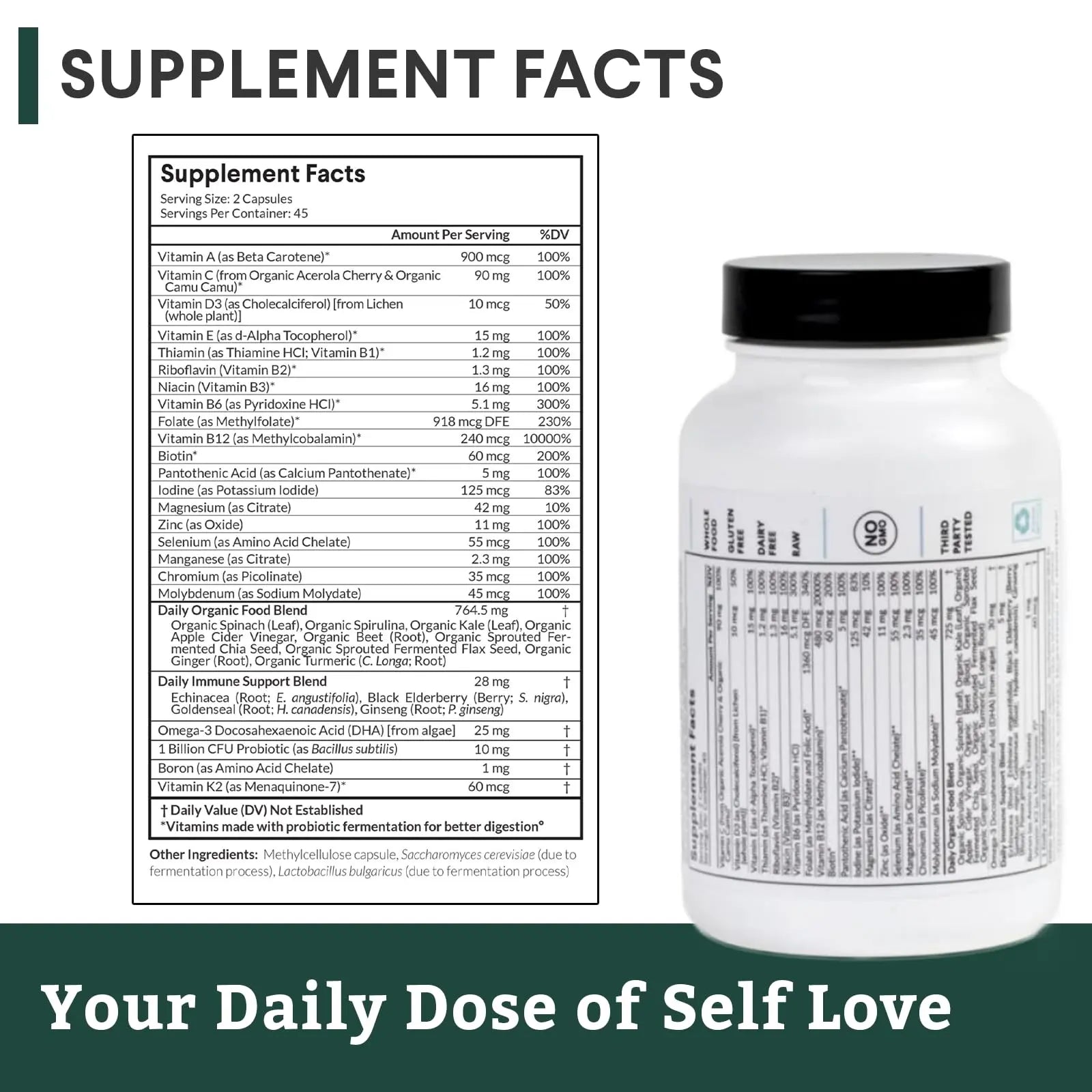 Nutritional Roots Multivitamin+, Award-Winning Plant-Based (Vegan) Multivitamin, Organic Vegetables & Herbs Nutritional Roots