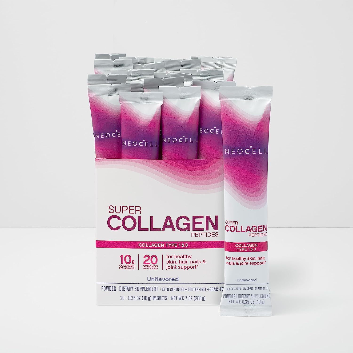 NeoCell Super Collagen Peptides, 10 g Collagen/Single-Serve Packet; Keto Certified NeoCellBuy Supplements Australia
