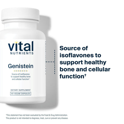 Vital Nutrients Genistein - Easily Absorbed Isoflavones for Bone Health Support* - Vegan Supplement - Gluten and Dairy Free - Non-GMO - 60 Capsules Vital NutrientsBuy Supplements Australia