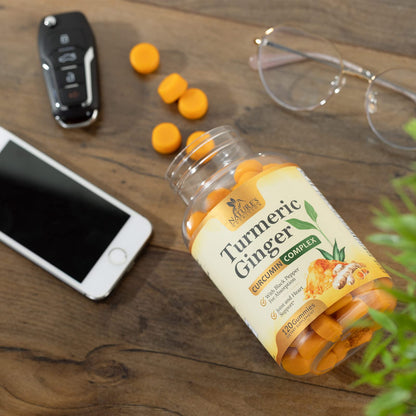 Turmeric Ginger Gummies - Vegan Turmeric Curcumin Gummy with 95% Curcuminoids Nature's NutritionBuy Supplements Australia