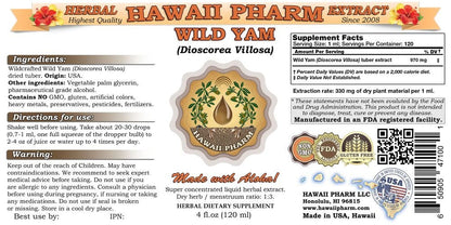 Wild Yam Liquid Extract, Wild Yam (Dioscorea Villosa) Tincture 4x4 oz HawaiiPharmBuy Supplements Australia