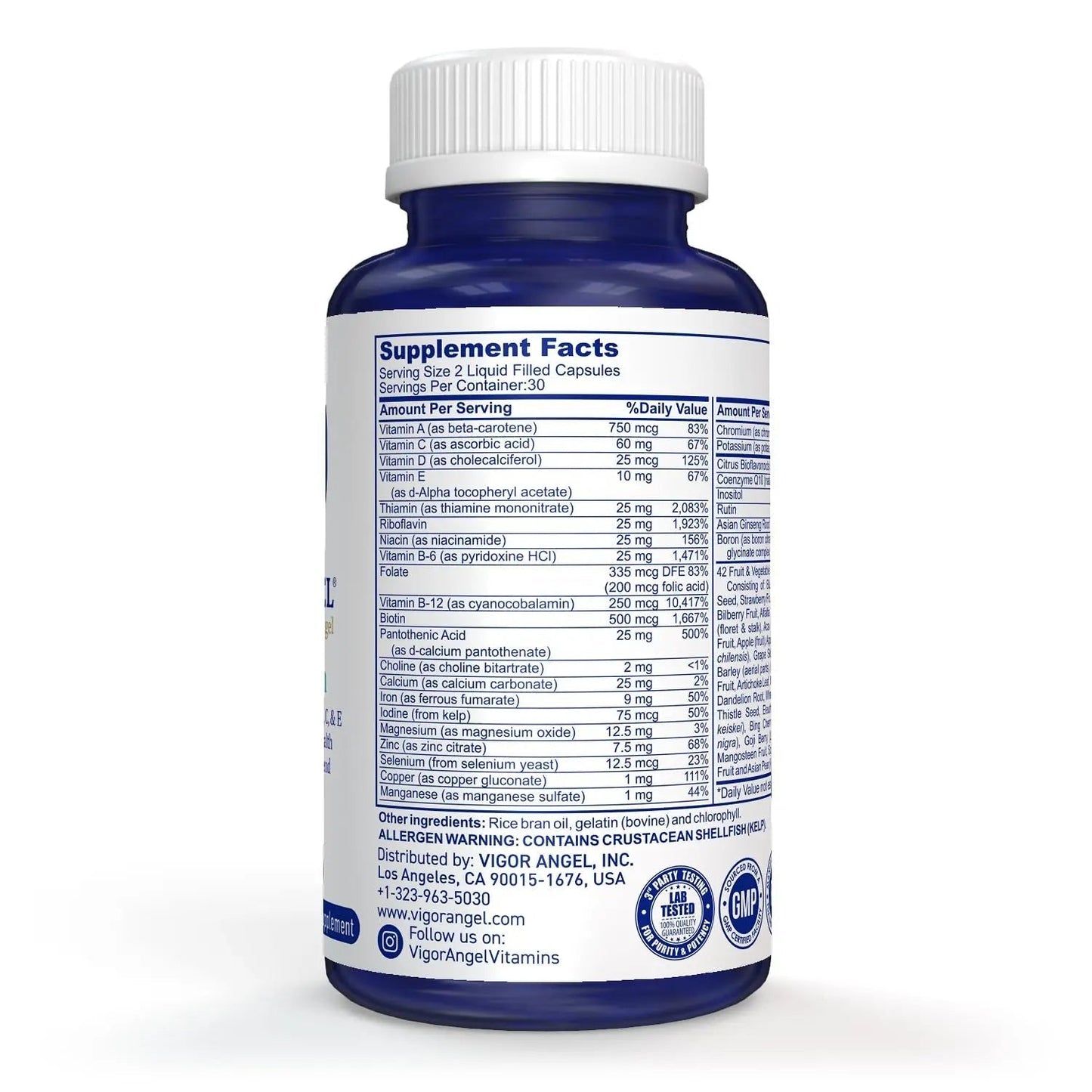 VIGOR ANGEL Multivitamin, 60 Liquid Capsules VIGOR ANGELBuy Supplements Australia