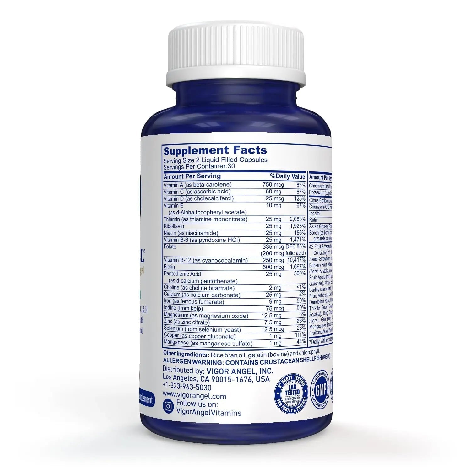 VIGOR ANGEL Multivitamin, 60 Liquid Capsules VIGOR ANGELBuy Supplements Australia