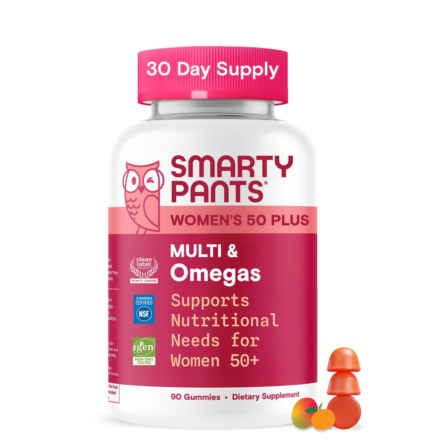 SmartyPants Multivitamin Gummy for Women 50 and Over - Improved Formula: Omega 3 (DHA/EPA), Methylfolate, CoQ10, Vitamin D3, C SmartyPantsBuy Supplements Australia