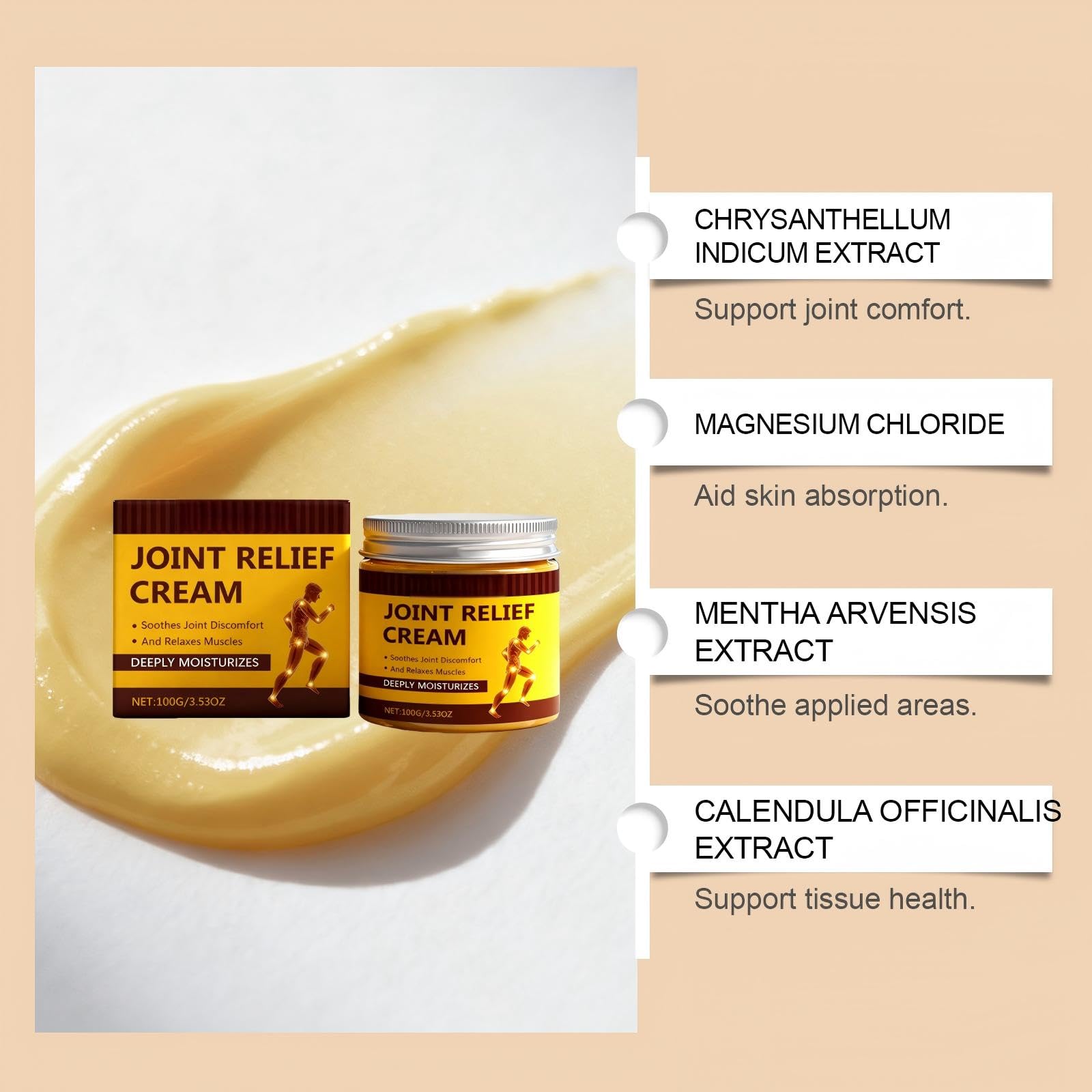 Paulist Massage Moisturizing and Soothing Cream for Daily Use Supports Mobility & Flexibility Soothing Muscle Rub Non-Greasy Fast Absorbing Moisturizer,1can PaulistBuy Supplements Australia