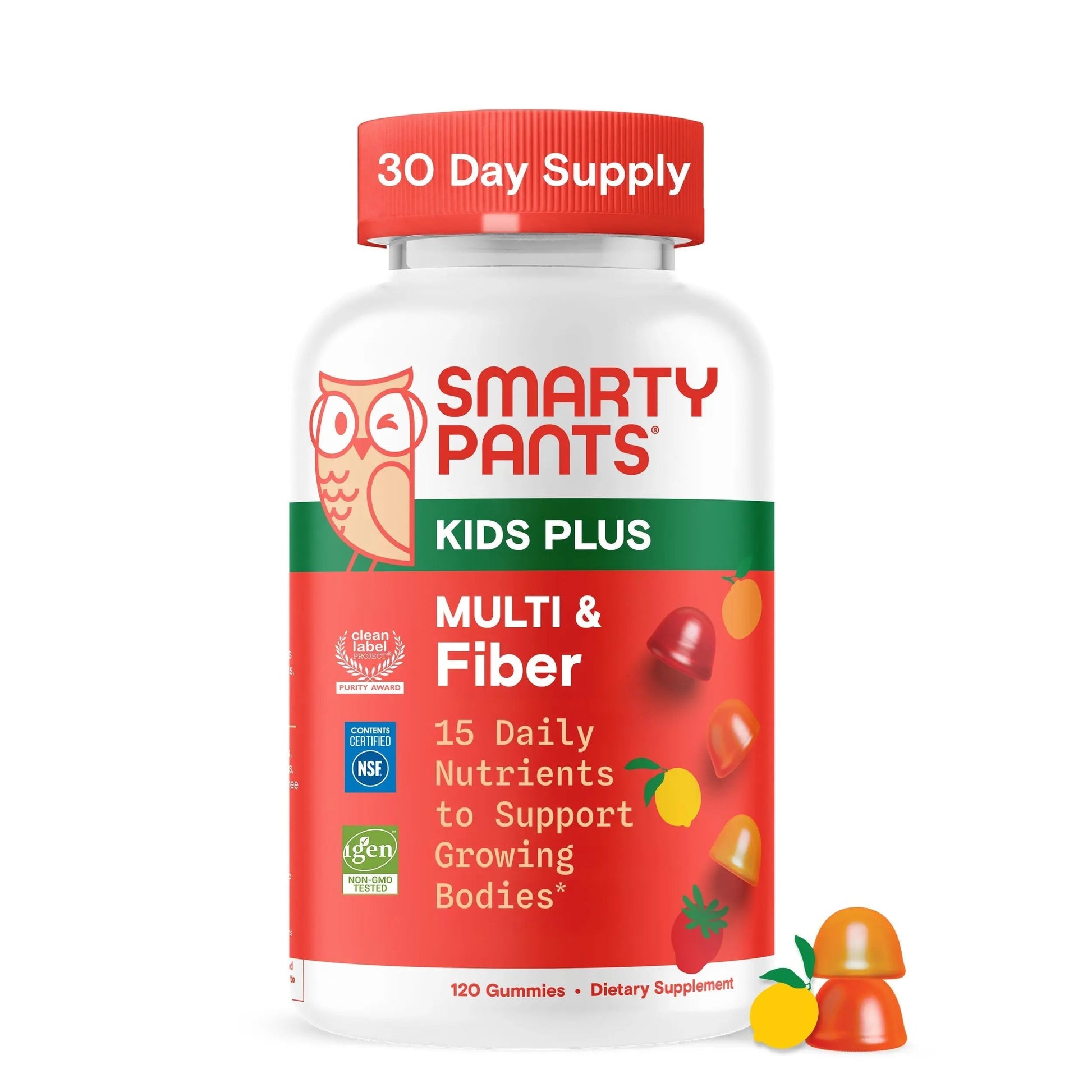 SmartyPants Kids Multivitamin & Fiber Gummies: Prebiotic Fiber to Support Kids Digestion with Vitamin D3, C, Vitamin B12, B6, A, Zinc SmartyPants