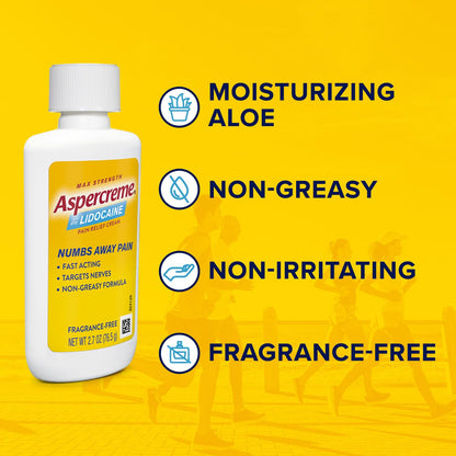 Aspercreme Lidocaine Pain Relief Cream Soothes Aggravated Nerves, Numbing Topical Analgesic with Max-Strength 4% Lidocaine & Moisturizing Aloe, 2.7 Oz. AspercremeBuy Supplements Australia