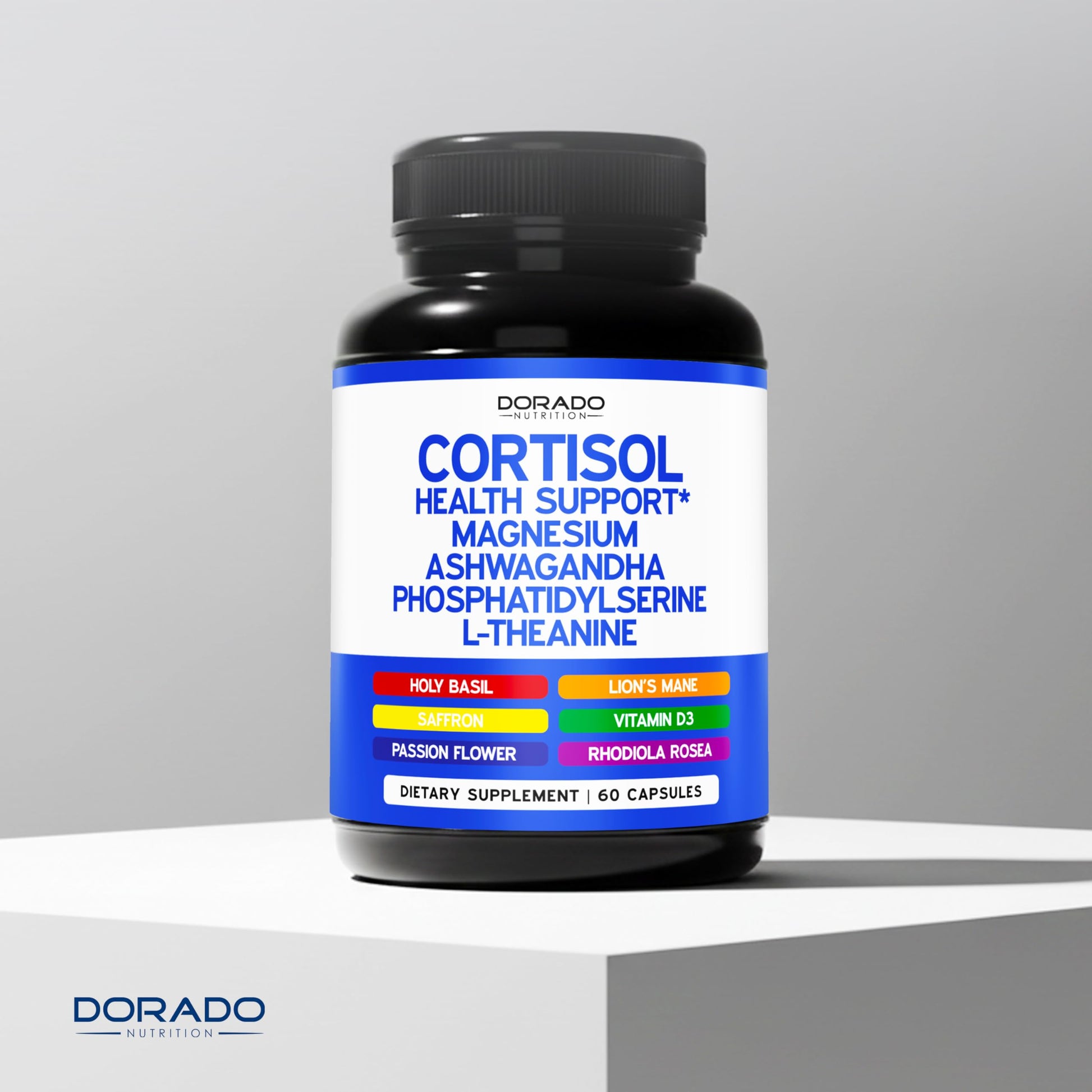 Cortisol Supplements for Women & Men with 14 in1 Blend (Magnesium, Ashwagandha, L Theanine & More) Healthy Cortisol Balance & Calm Mood Support - Third Party Tested, Non GMO, USA Made - 60 Count DORADO NUTRITIONBuy Supplements Australia