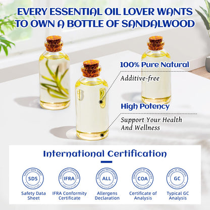 HIQILI Sandalwood Essential Oil and Sweet Orange Essential Oil, 100% Pure Natural for Diffuser - 3.38 Fl Oz HIQILIBuy Supplements Australia