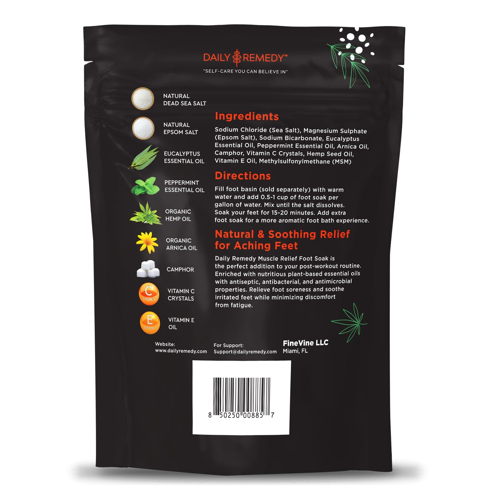 Muscle Relief Foot Soak with Epsom Salt, Made in USA, Soothe Foot Aches, Muscle Pain DAILY REMEDYBuy Supplements Australia