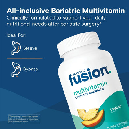 Bariatric Fusion Bariatric Multivitamin with Iron Complete Chewable | Tropical Flavor | Post Bariatric Vitamins Bariatric FusionBuy Supplements Australia