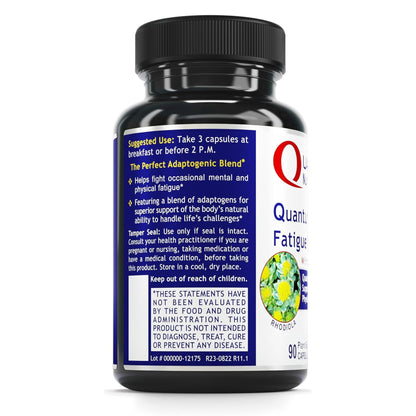 QNL Quantum Fatigue Support - Vegan Rhodiola Rosea Root Supplement, Organic Adaptogen Blend for Occasional Physical & Cognitive Stress - 90 Plant-Based Capsules Quantum NutritionBuy Supplements Australia