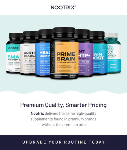 Nootrix Brain Plus Nootropic Supplement | Supports Memory, Mental Focus, Cognitive Health & Energy | Promotes Healthy Mood & Brain Function | Vitamin B1, Vitamin B6 & Vitamin B12 | 30 Capsules NootrixBuy Supplements Australia