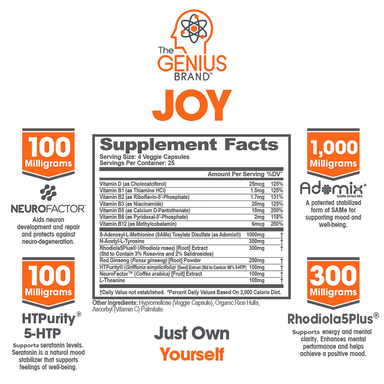 Genius Joy, Nootropic Mood Enhancer Supplement - Support Cognitive Health The Genius BrandBuy Supplements Australia
