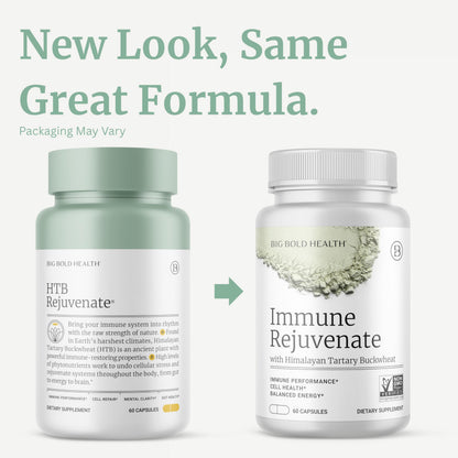 BIG BOLD HEALTH HTB Immune Rejuvenate - Polyphenols Supplement for Immune Support with Himalayan Tartary Buckwheat - Gluten Free, Dairy Free, Non-GMO Formula - 60 Vegetarian Capsules BIG BOLD HEALTHBuy Supplements Australia