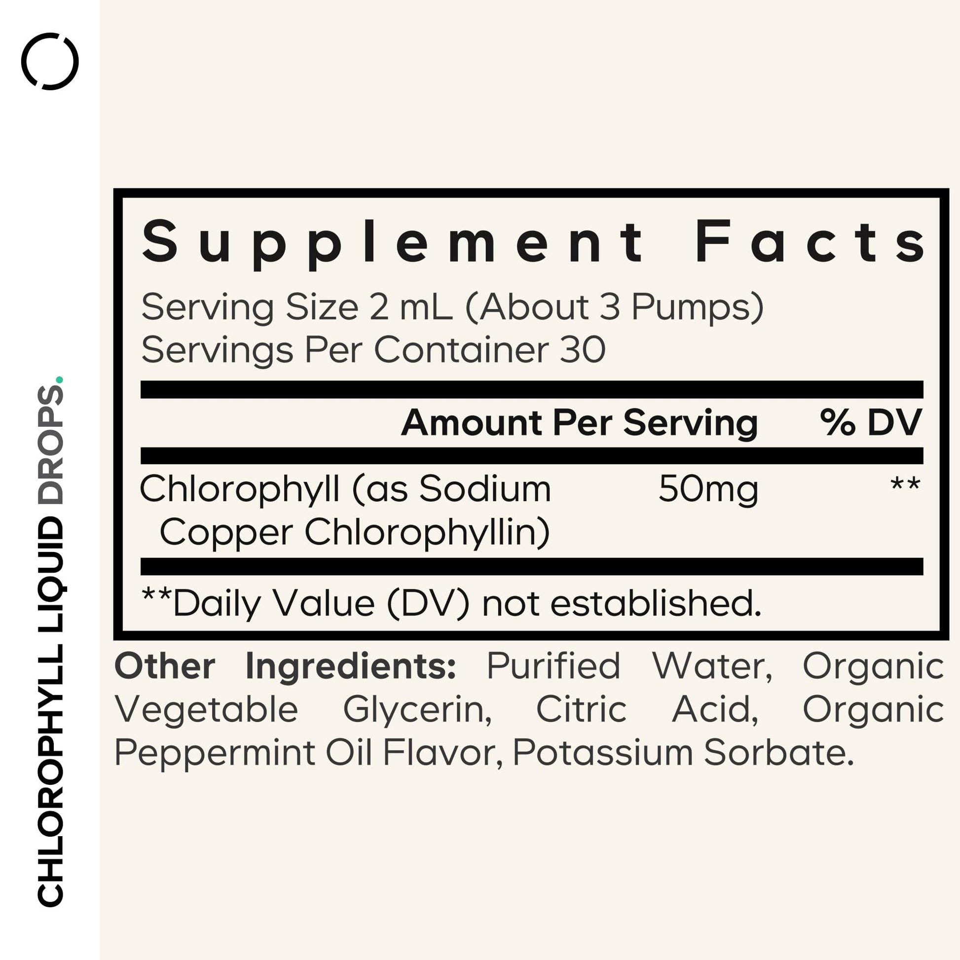 Codeage Chlorophyll Liquid Drops Supplement - Vegan Chlorophyll 50 mg per Serving, Organic Peppermint Flavor Clorofila Drink - Non-GMO, Gluten-Free, Vegan - 2 fl oz CodeageBuy Supplements Australia
