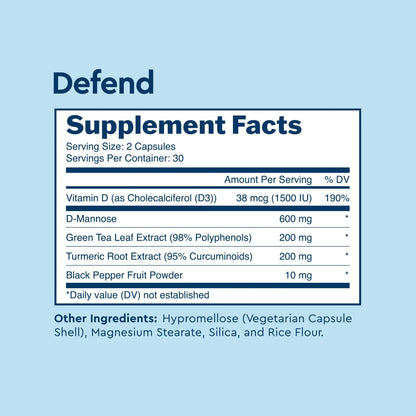 Uqora Flush (Pink Lemonade, 10 Packets) & Defend (60 Capsules) Bundle - Support Urinary Tract* with D-Mannose, Vitamin C & More - Support Bladder Health & Cleanse Biofilm* with D-Mannose & More UqoraBuy Supplements Australia