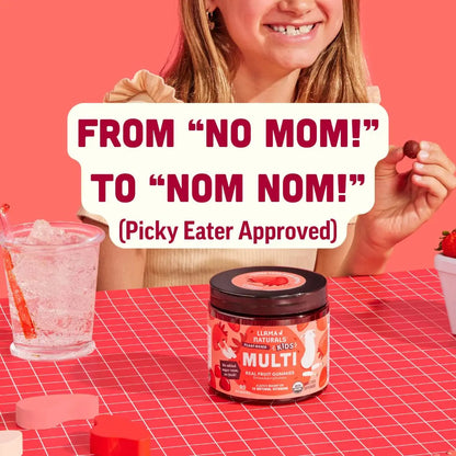Llama Naturals Kids Multivitamin Gummies | Real Fruit, No Added Sugar Cane | Organic Vegan Toddler Whole Food Vitamins | Llama NaturalsBuy Supplements Australia