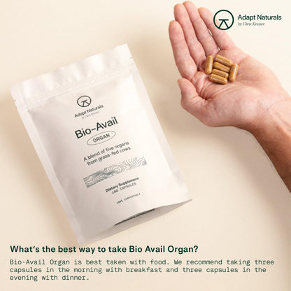Adapt Naturals Organ Supplement, Bioavailable Grass Fed Beef Liver Capsules, Blend of Liver, Heart, Kidney, Pancreas & Spleen, Support Liver Cleanse Detox & Repair | Source of CoQ10-30 Days Supply ADAPT NATURALS BY CHRIS KRESSERBuy Supplements Australia