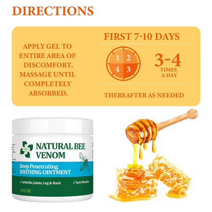 PIBIOOMAP Zealand Bee Venom Serum Gel, Professional for Joint, Muscle, Bone Cream, 24h Fast Release, Soothing Powerful for Back, Neck, Hand, Foot, Knee, Muscle, Shoulder, Hip, Nerve PIBIOOMAPBuy Supplements Australia