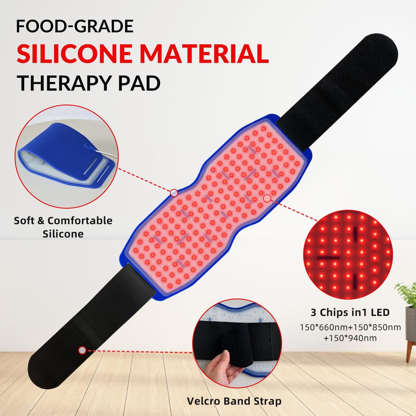 Yoveck Red Light Therapy Belt, Silicone Red Light Therapy Pad Near Infrared Light Therapy YoveckBuy Supplements Australia