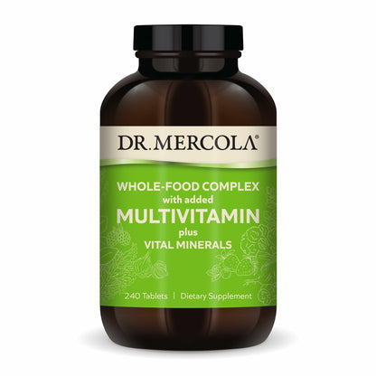 Dr. Mercola Whole-Food Complex with Added Multivitamin Plus Vital Minerals - Supports Nutrition & Immune Support - Bioavailable - GMO Free - 240 Tablets (30 Servings) Dr. MercolaBuy Supplements Australia