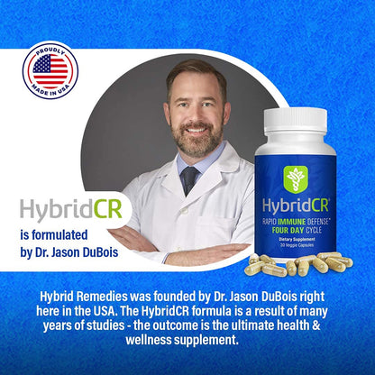 HybridCR Rapid Immunity Supplement | Zinc, Echinacea, Andrographis, Ginseng, Selenium, Gluten-Free & Non-GMO | 5-in-1 Immune Support Supplement | Pharmacist Formulated 1 Month Supply (30 Veggie Caps) Hybrid RemediesBuy Supplements Australia