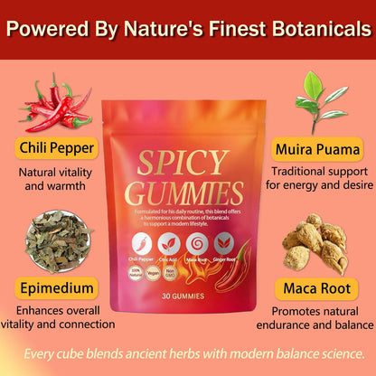 Spicy Square Gummy, Hot Peach Gummies – Natural Chili Flavor, 30 Gummies VoererhBuy Supplements Australia