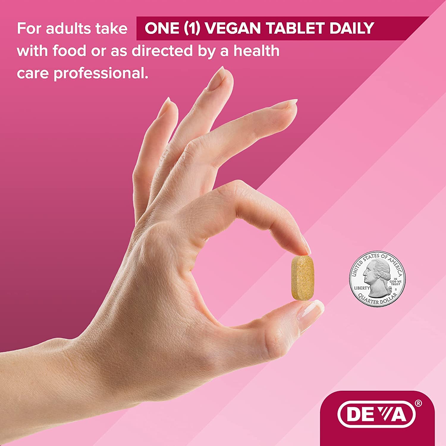 DEVA Vegan Vitamins Hair, Nails & Skin Supplement with 500 mcg of Biotin Per Tablet 90 Tablets (Pack of 2) DEVABuy Supplements Australia
