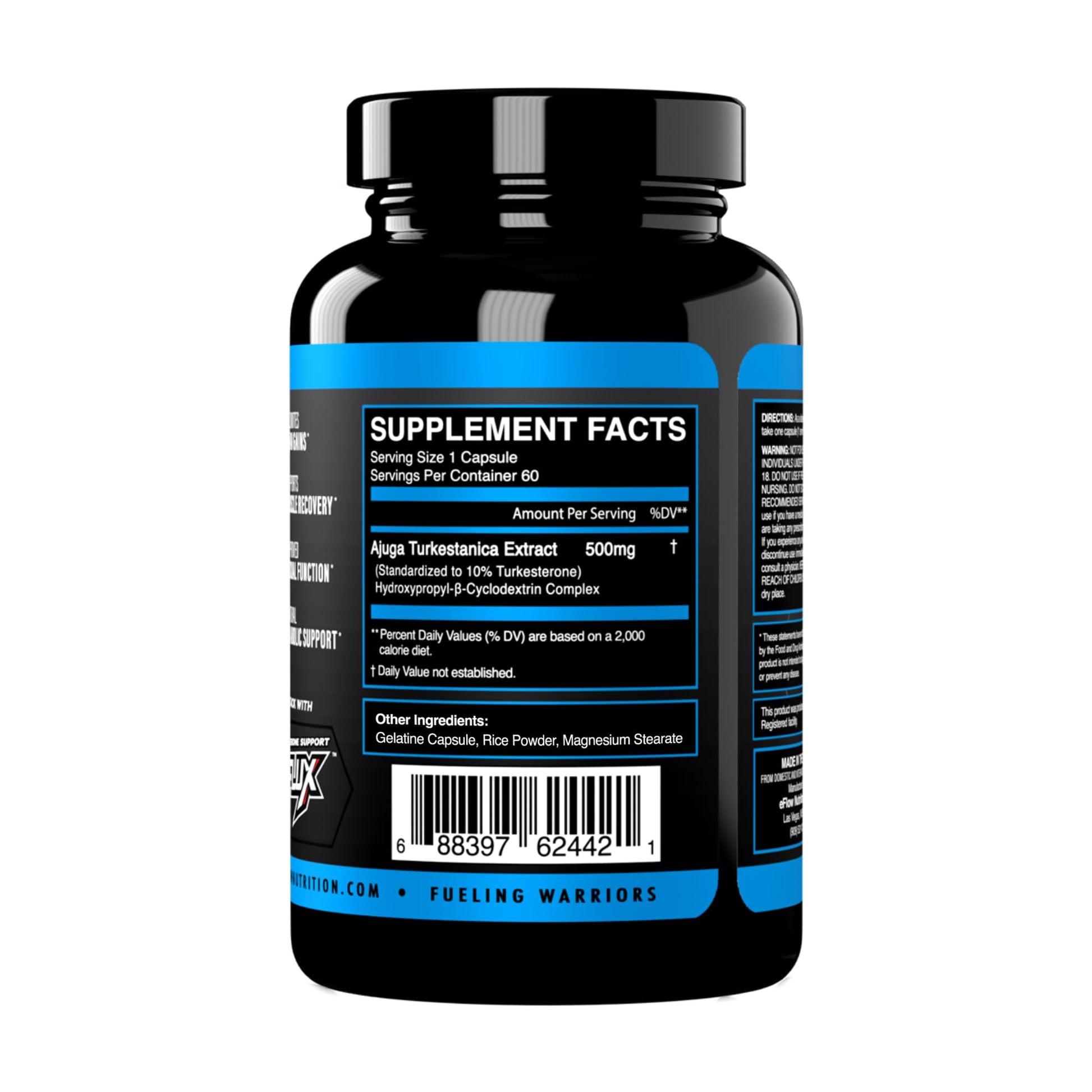 eFlow Nutrition Turkesterone (500 mg) Ajuga Turkestania Extract Complexed eFlow NutritionBuy Supplements Australia