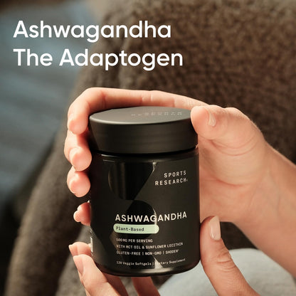 Sports Research® Ashwagandha Softgels with Coconut MCT Oil - Natural Adaptogen Sports ResearchBuy Supplements Australia
