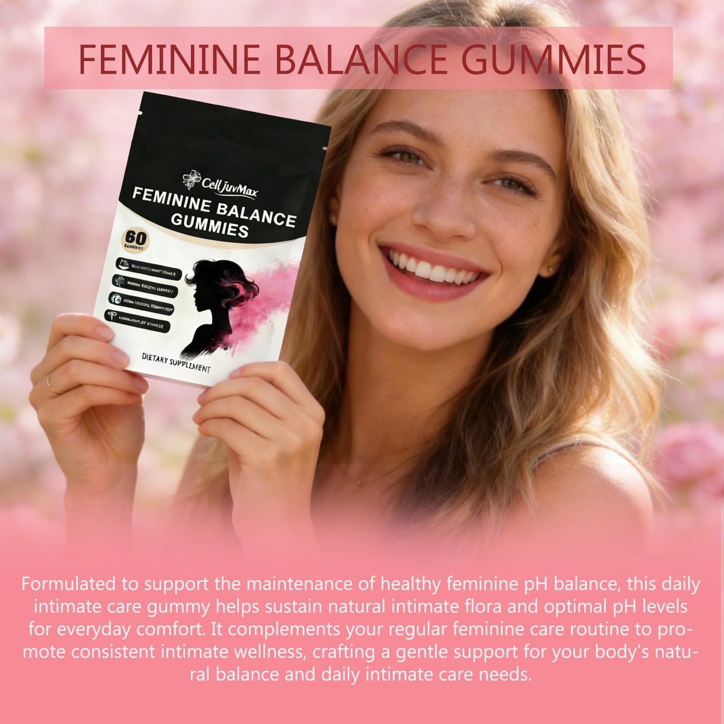 YFDSRF Feminine Balance Probiotic Gummies for Women - with Hawaiian Pineapple, pH Balance Support, Healthy Odor & Flora, Vaginal & Immune Health, Vegan Dietary Supplement - 60 Gummies (1) YFDSRFBuy Supplements Australia