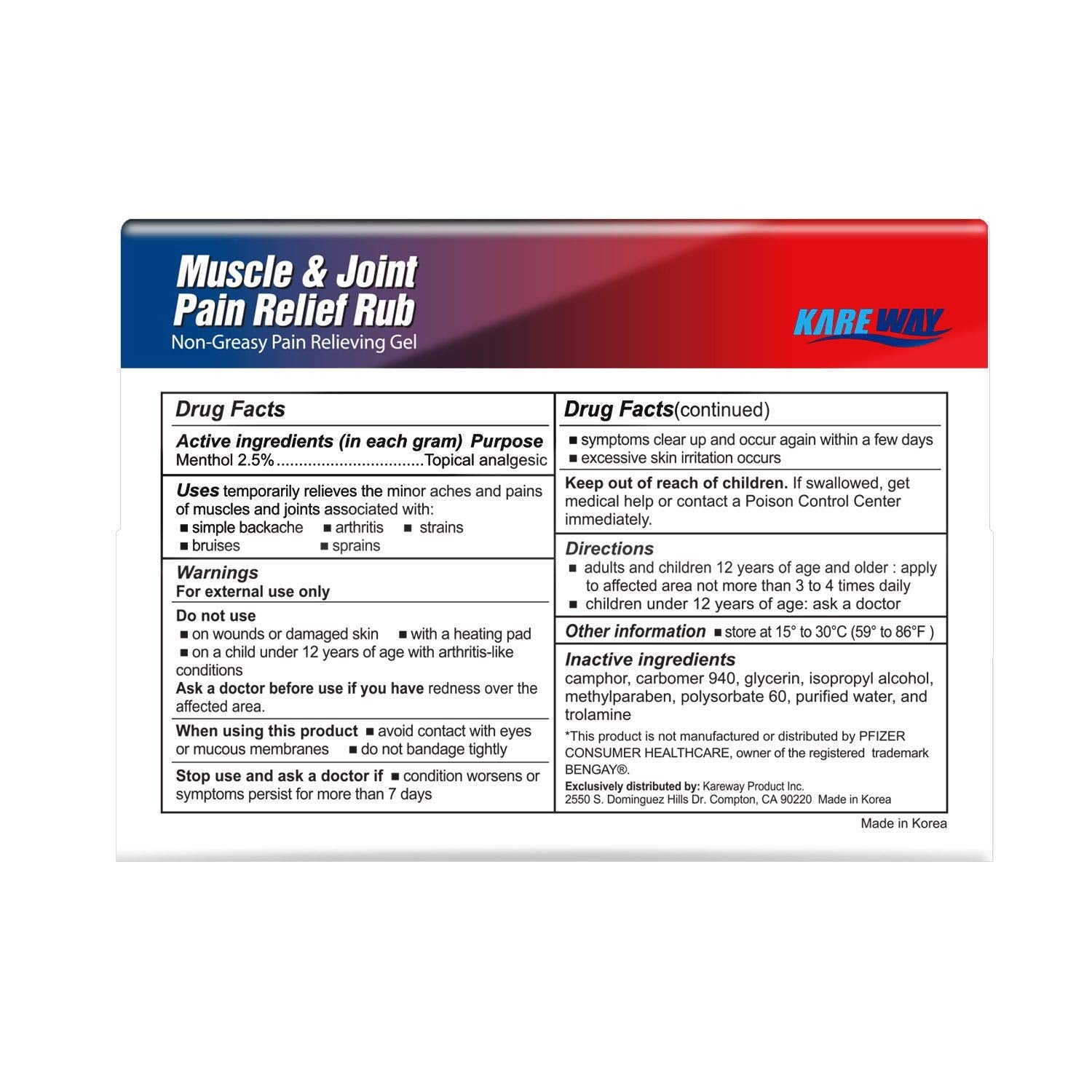 Pure-Aid Muscle & Joint Pain Relief Rub, Fast Relief from Minor Arthritis, Backache, Muscle & Joint Pain Non-Greasy Cream, 2oz (4pk) Pure-AidBuy Supplements Australia