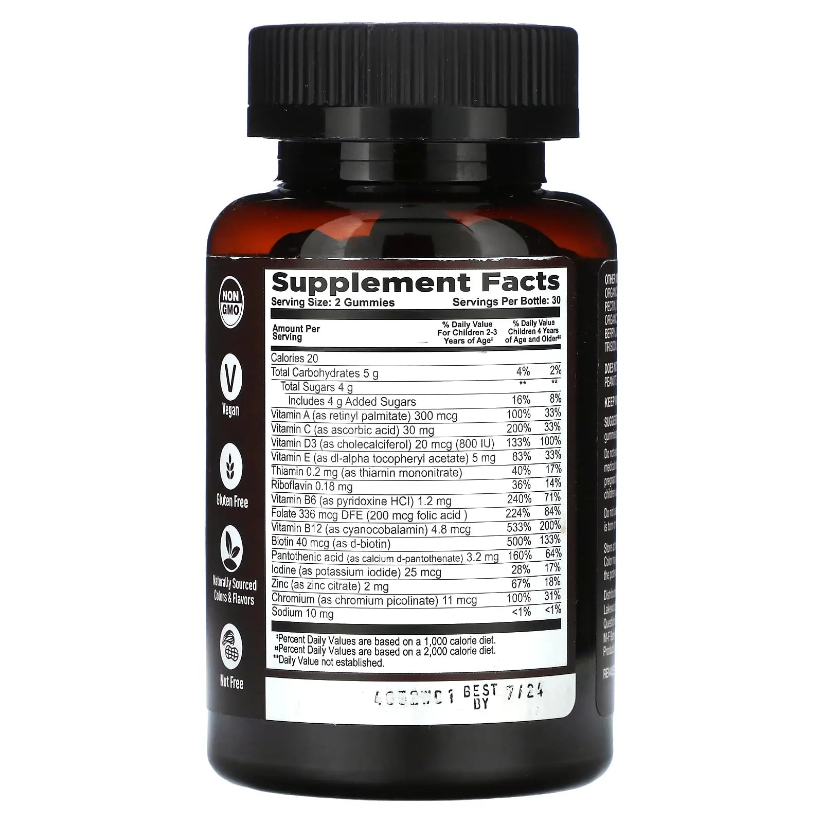 YumVs Strong Earth Kids Organic Gummies, Multi Vitamin, Berry, 60 Gummies Aus Healthcare