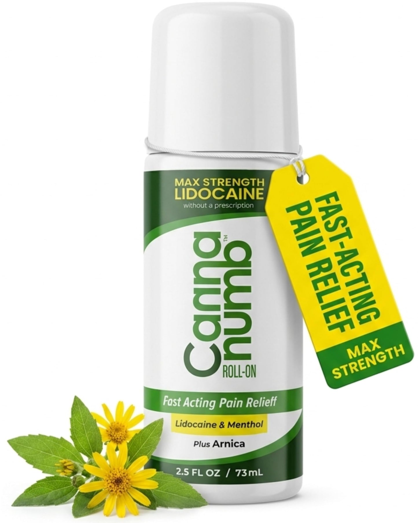 Cannanumb Pain Relief Roll On with Lidocaine, Fast Acting Pain Relief with Arnica + Boswellia + Menthol - 2.5oz CannanumbBuy Supplements Australia