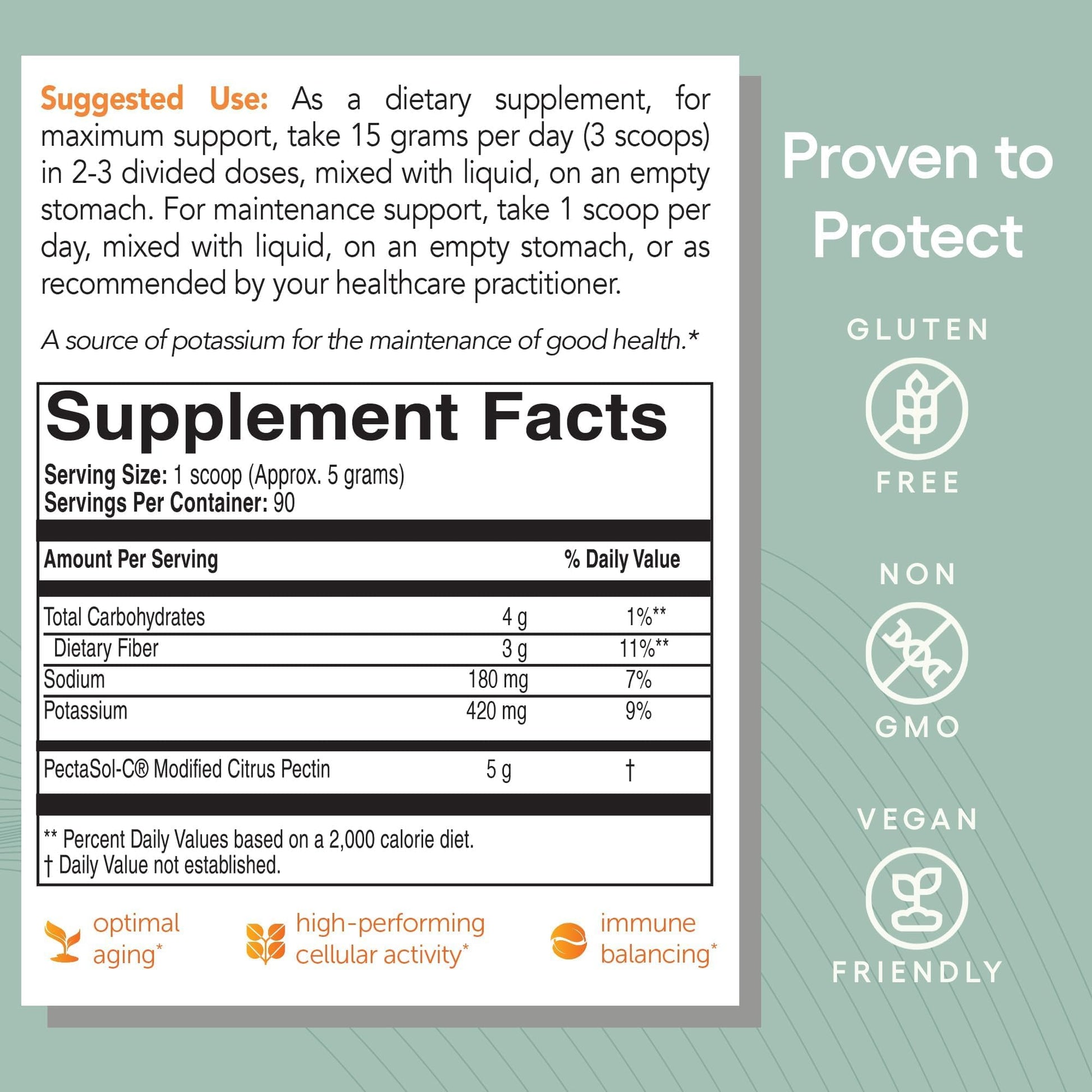 PectaSol Modified Citrus Pectin – 454g Powder – Total-Body Health Supplement to Support the Heart, Immune System, Inflammation Response & Healthy Aging + Maintain Healthy Galectin-3 Levels EcoNugenicsBuy Supplements Australia