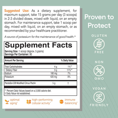 PectaSol Modified Citrus Pectin – 454g Powder – Total-Body Health Supplement to Support the Heart, Immune System, Inflammation Response & Healthy Aging + Maintain Healthy Galectin-3 Levels EcoNugenicsBuy Supplements Australia