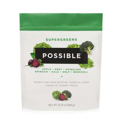 Possible SuperGreens - Potent Superfoods Blend - Plant-Based Antioxidant Support - Greens Powder Supplement & Drink Mix - Non-GMO, Vegan & Gluten-Free - SuperGreens (30 Servings) PossibleBuy Supplements Australia