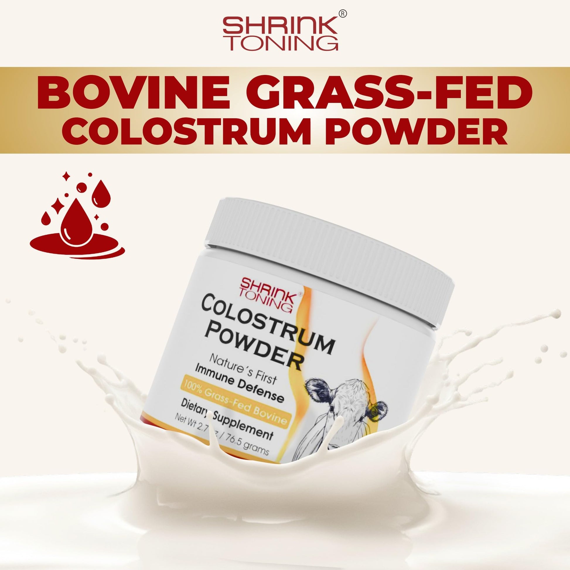Shrink Colostrum Powder 2.7 oz – Natural Bovine Colostrum Supplement for Overall Health shrinkBuy Supplements Australia