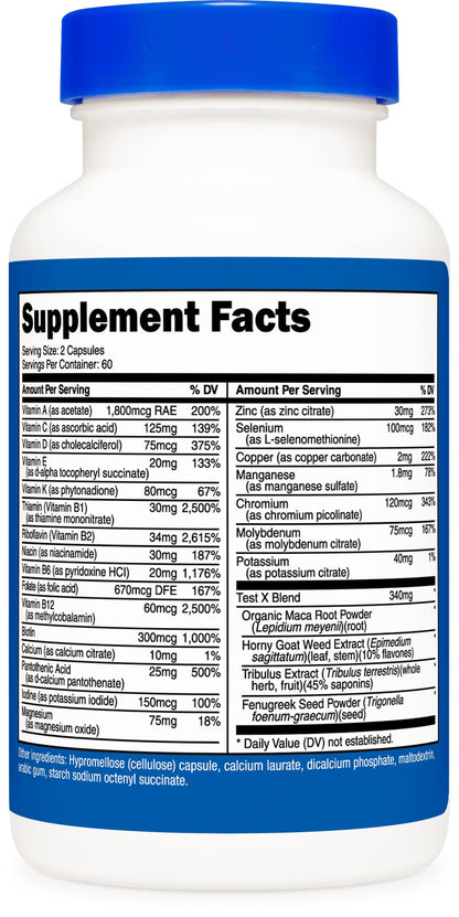 Nutricost Multivitamin for Men 120 Capsules - Vitamins and Minerals for The Healthy Man NutricostBuy Supplements Australia