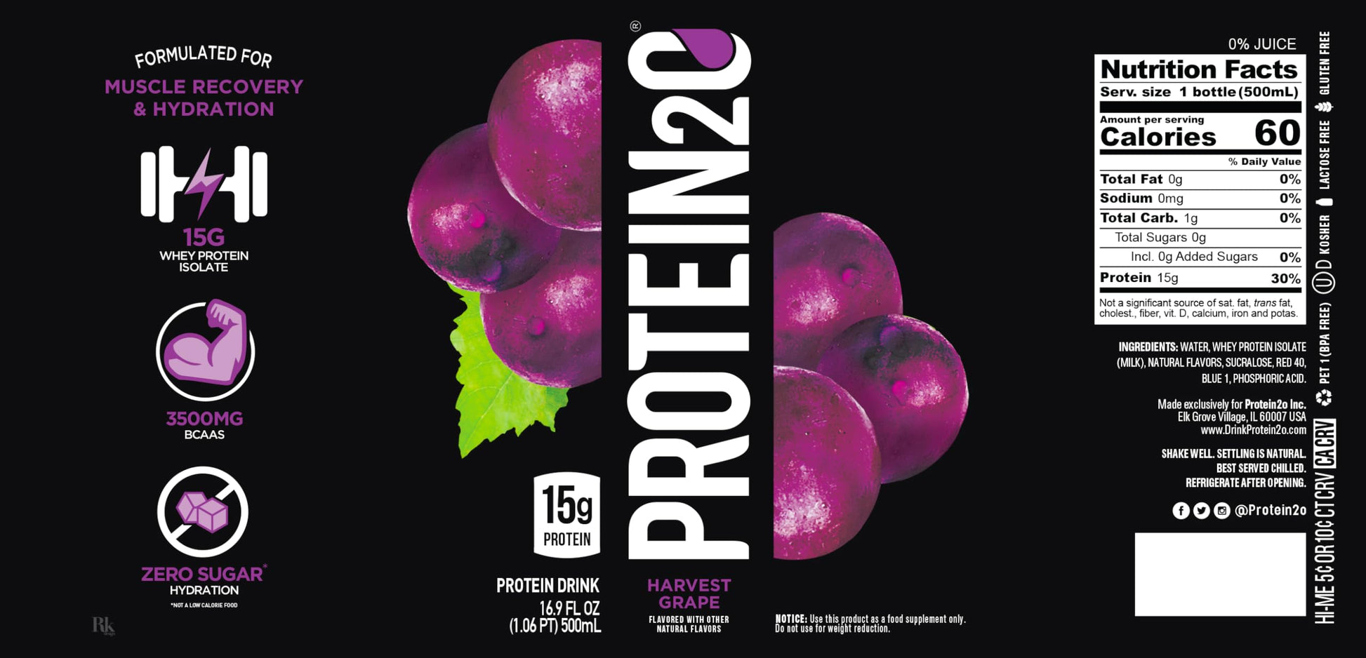Protein2o 15g Whey Protein Isolate Infused Water, Ready To Drink, Sugar Free, Gluten Free Protein2oBuy Supplements Australia
