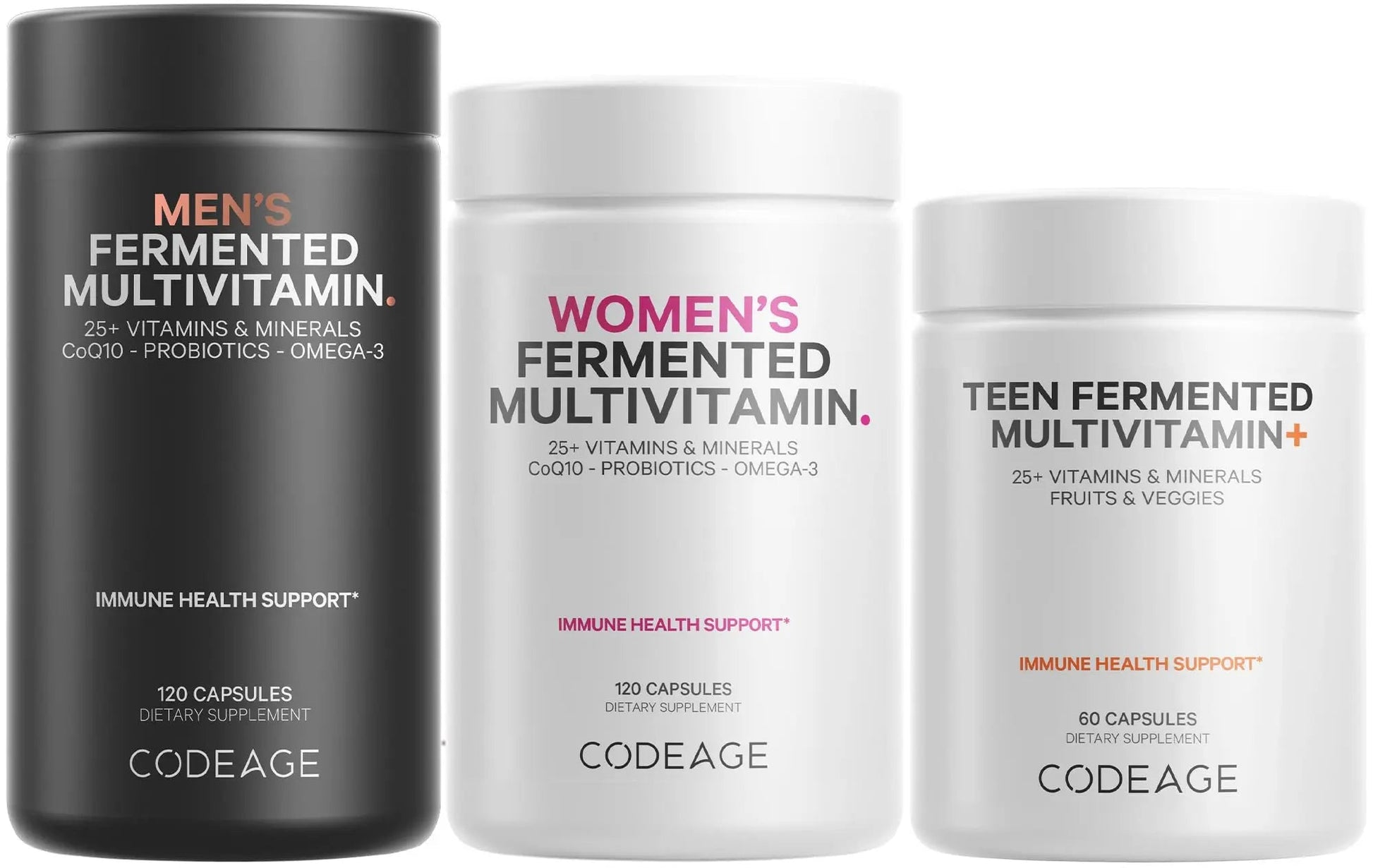 Codeage Family Multivitamin Bundle – Multivitamins for Teens, Women & Men – Essential Vitamins & Minerals Pack CodeageBuy Supplements Australia