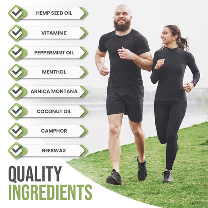 Hemp Oil Balm with Arnica, Camphor, Menthol & Peppermint, Herbal Cooling Balm for Muscles, Joints, Knees, Back & Body, Made in USA, 2oz FOXLEAFBuy Supplements Australia