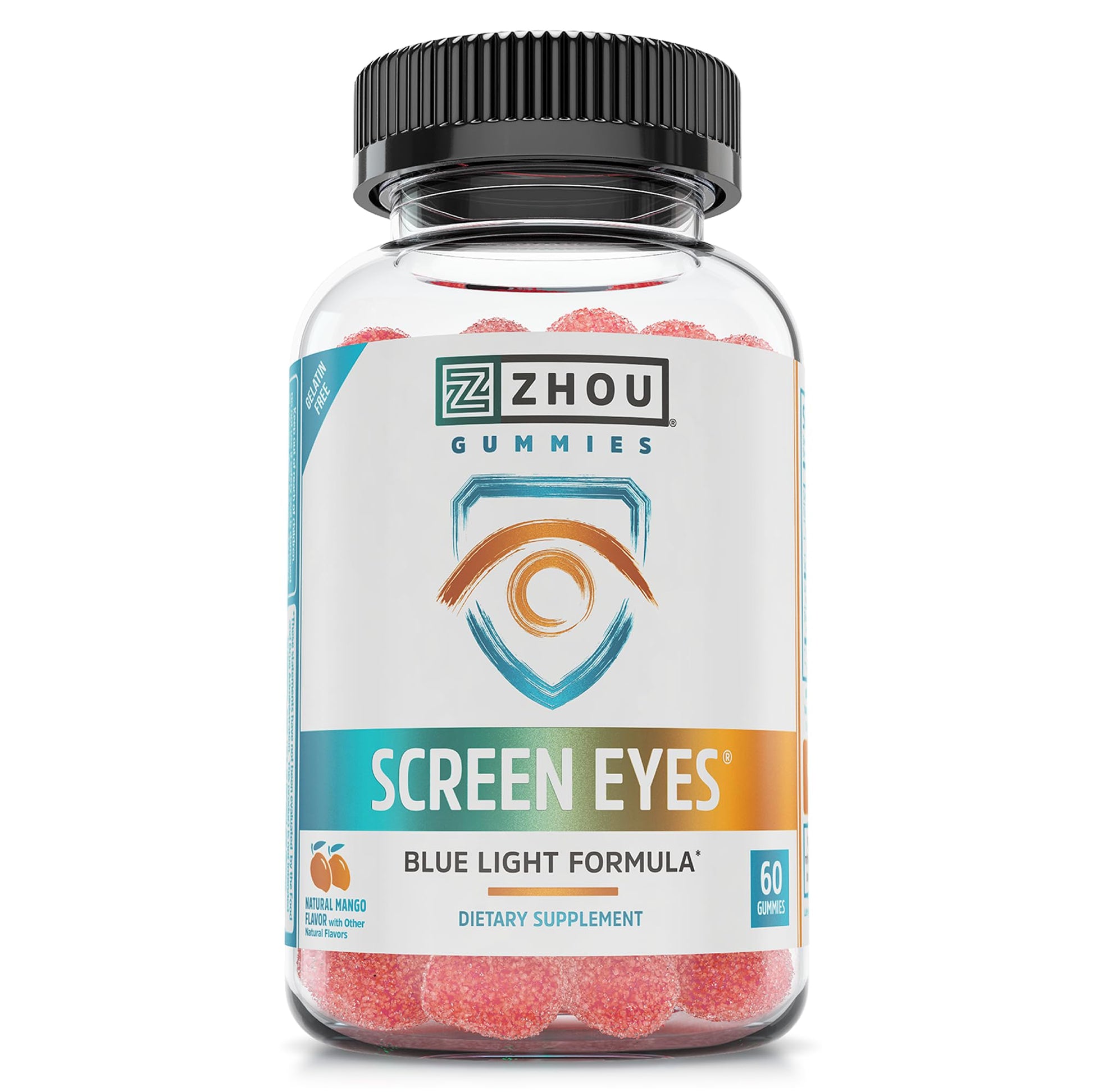 Zhou Screen Eyes Gummies - Lutein Gummies for Eye Health, Lutein and Zeaxanthin for Adults & Kids, Supports Eyesight, Blue Light Vision Health Formula - 60 Count ZHOUBuy Supplements Australia