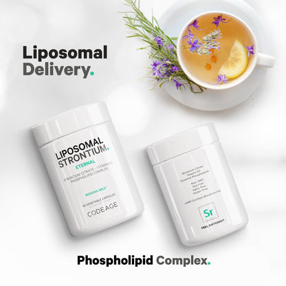 Codeage Liposomal Strontium Supplement - Strontium Citrate, Vitamin K2 MK-7, Liposomal Delivery, Non-GMO, Gluten-Free - 90 Capsules CodeageBuy Supplements Australia
