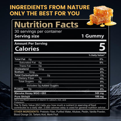 TOGOLIUN Primal Compound Shilajit Gummies for Men,with Manuka Honey, Organic Monk Fruit & Fulvic Acid, Shilajit Gummies Energy Supplements, 30 Gummies TOGOLIUNBuy Supplements Australia