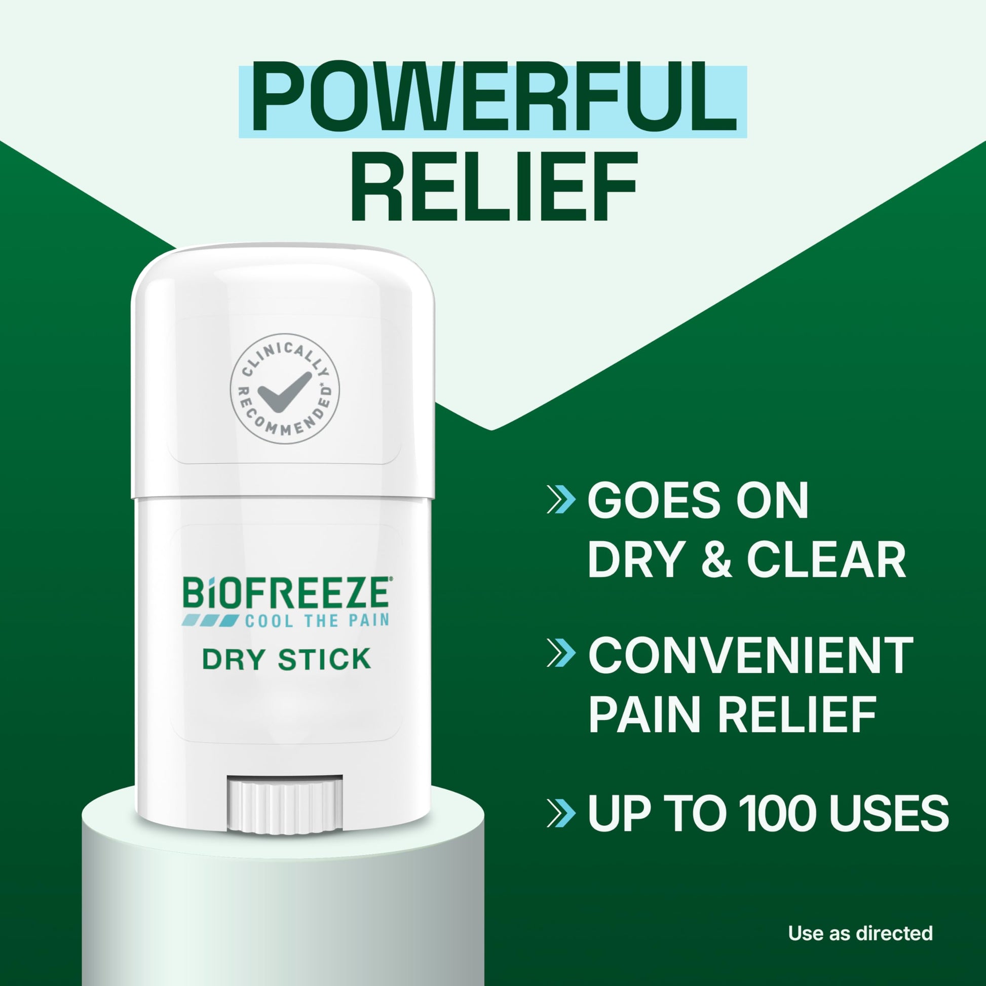 Biofreeze Dry Stick, Mess-Free Relief for Neck, Shoulder, Knee, Hip, Hand & Joint, Cooling Menthol Pain Relief Stick, Up to 100 Uses BiofreezeBuy Supplements Australia