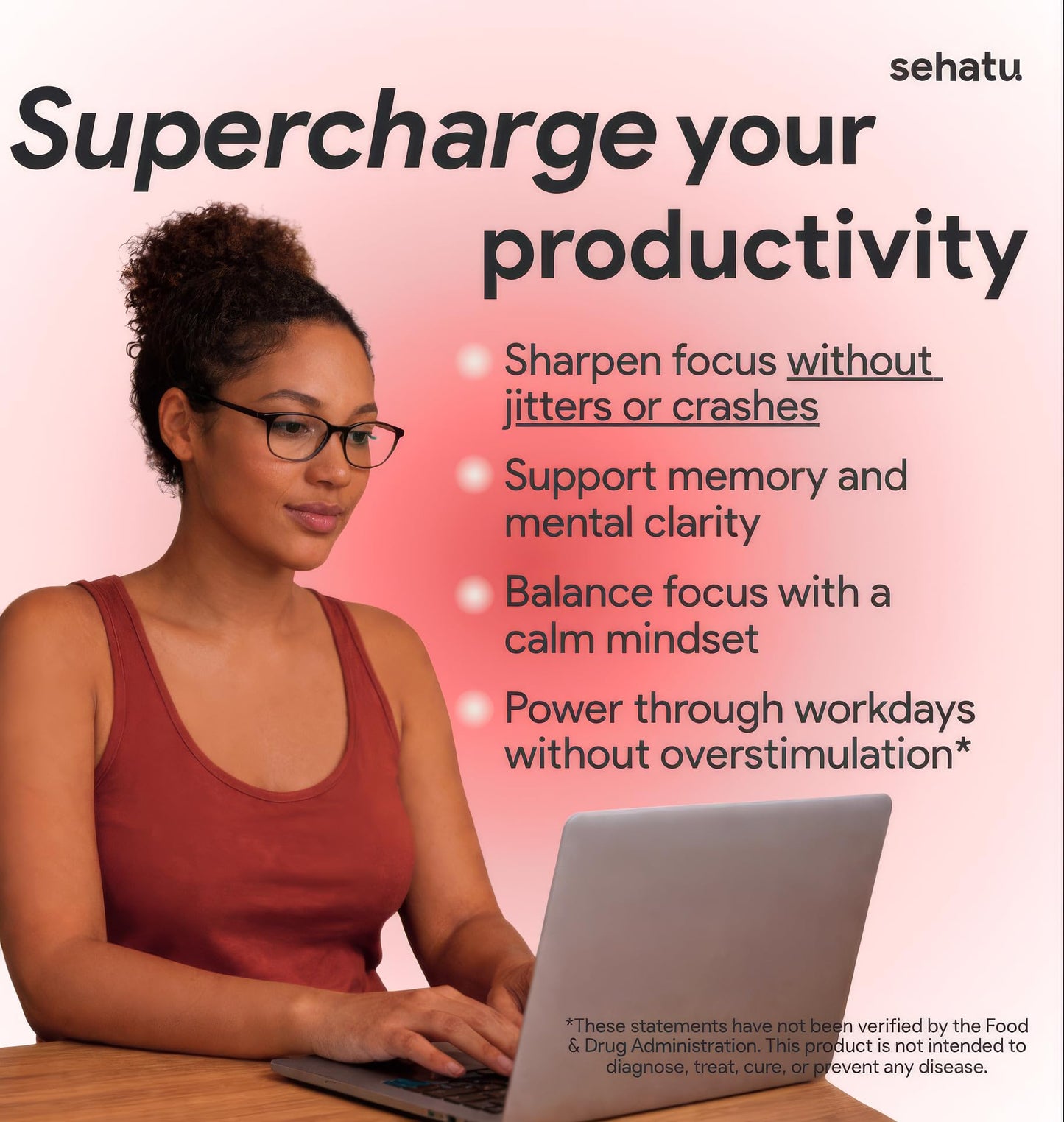 SEHATU Focus Plus Cognitive Performance Enhancer | with N-Acetyl L-Tyrosine, DMAE Bitartrate, GABA, Glutamic Acid | Boosts Focus, Enhances Memory, Supports Brain Health | 60 Count | 30 Day Supply SEHATUBuy Supplements Australia